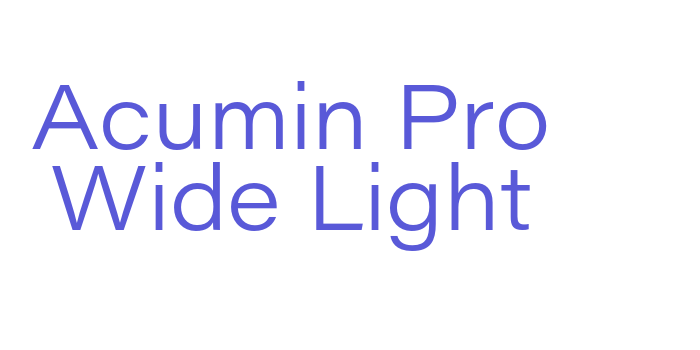 Acumin Pro Wide Light Font Download