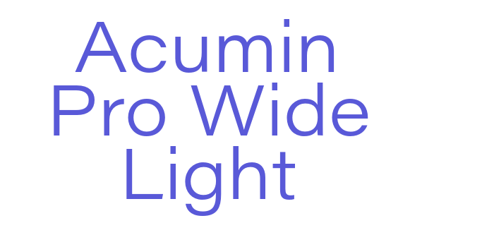 Acumin Pro Wide Light Font