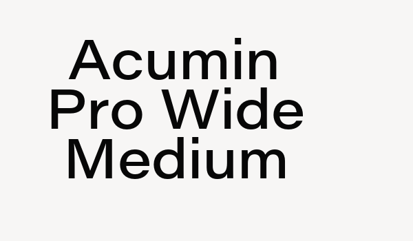 Acumin Pro Wide Medium Font