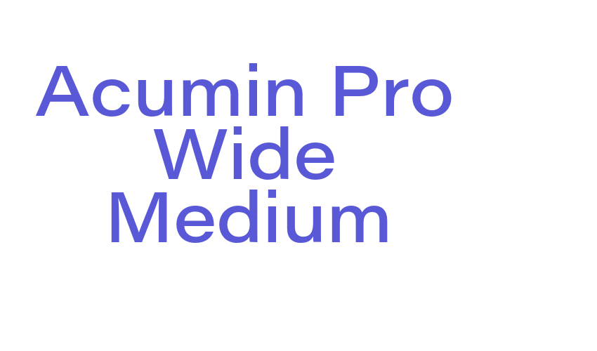 Acumin Pro Wide Medium Font Download