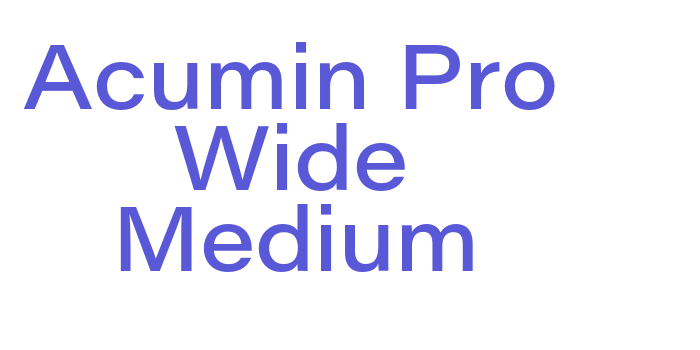 Acumin Pro Wide Medium Font Download