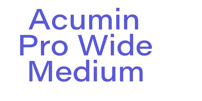 Acumin Pro Wide Medium Font