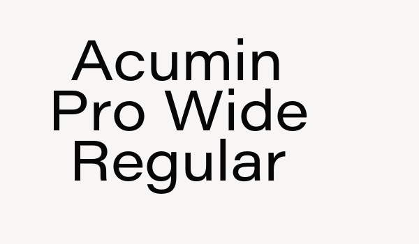 Acumin Pro Wide Regular Font