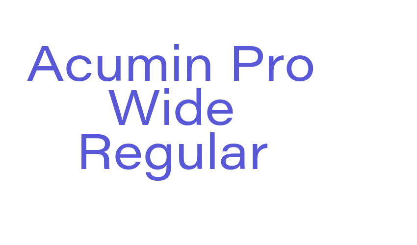 Acumin Pro Wide Regular Font Download