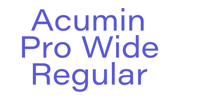 Acumin Pro Wide Regular Font