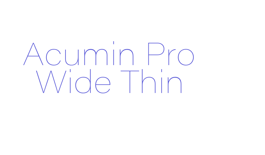 Acumin Pro Wide Thin Font Download