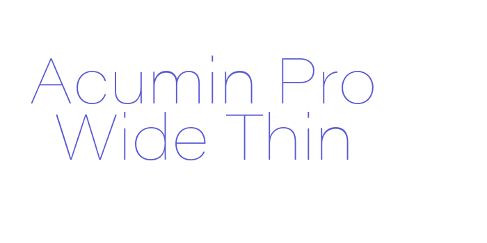 Acumin Pro Wide Thin Font Download