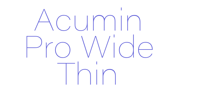 Acumin Pro Wide Thin Font