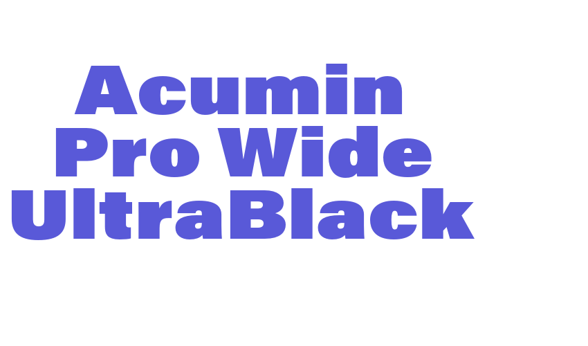 Acumin Pro Wide UltraBlack Font Download