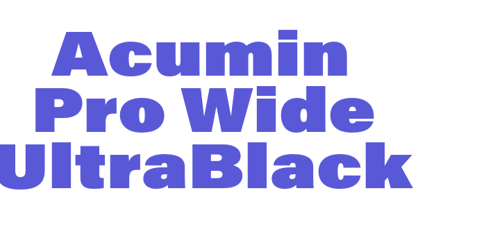 Acumin Pro Wide UltraBlack Font Download