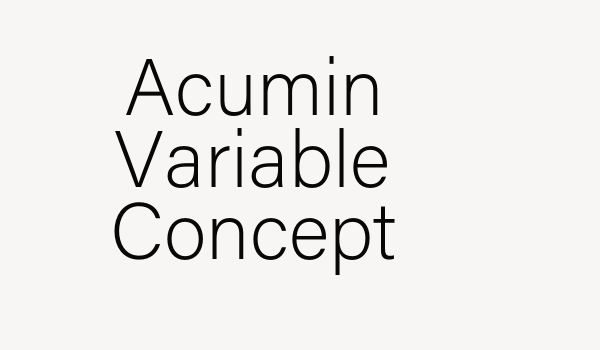 Acumin Variable Concept Font