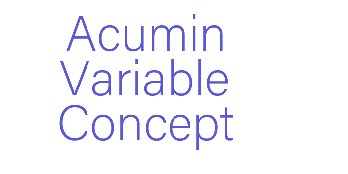 Acumin Variable Concept Font