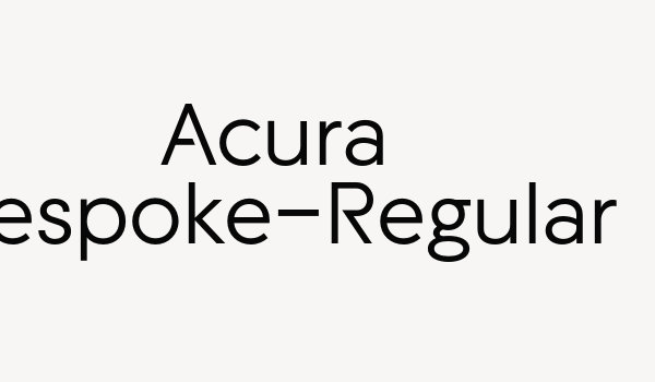 Acura Bespoke-Regular Font