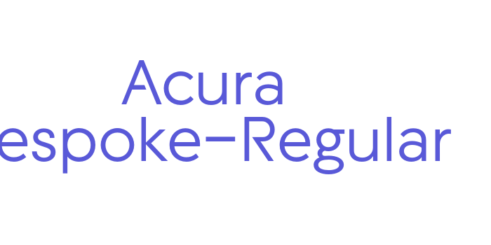 Acura Bespoke-Regular Font Download