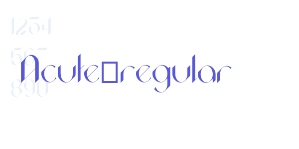 Acute_regular font free