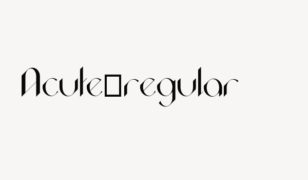 Acute_regular Font