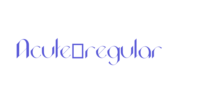 Acute_regular Font Download