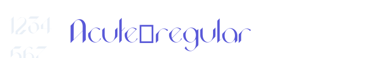 Acute_regular font