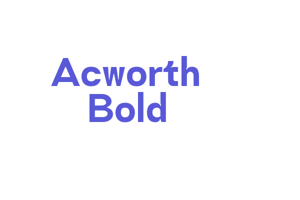 Acworth Bold Font