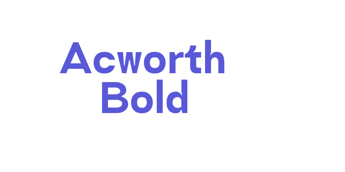 Acworth Bold Font Download