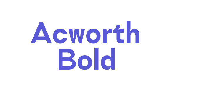 Acworth Bold Font