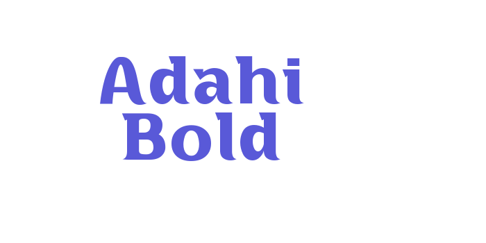 Adahi Bold Font Download