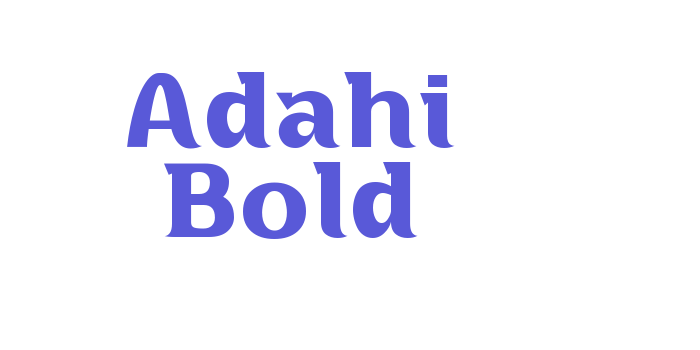 Adahi Bold Font