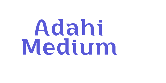 Adahi Medium Font Download