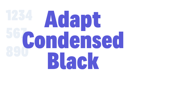 Adapt Condensed Black font free