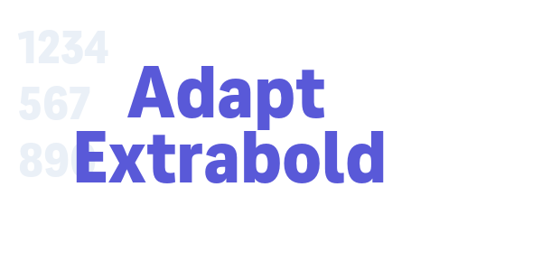 Adapt Extrabold font free