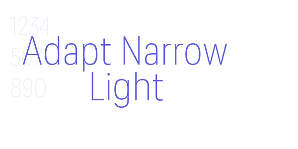 Adapt Narrow Light font free