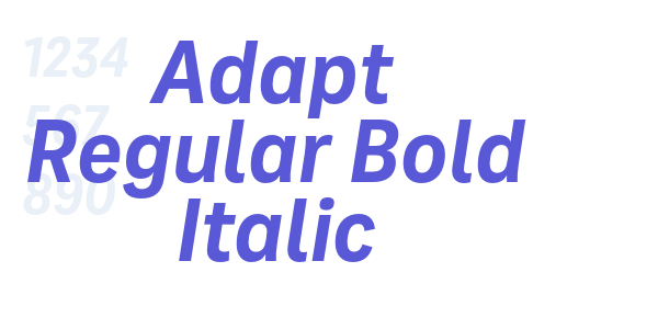 Adapt Regular Bold Italic font free