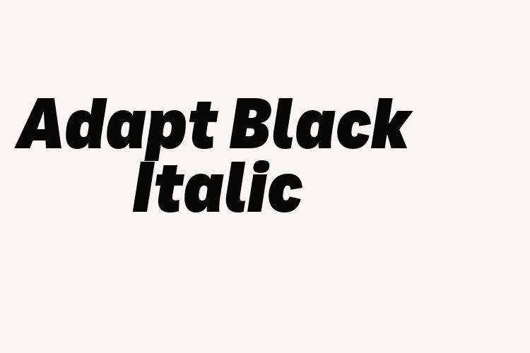 Adapt Black Italic font download