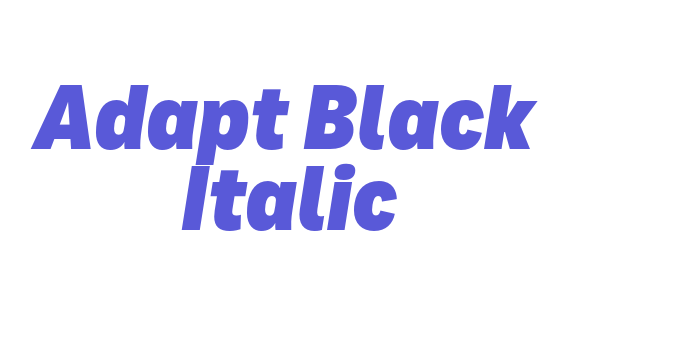 Adapt Black Italic Font Download