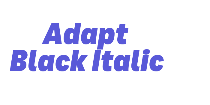 Adapt Black Italic Font