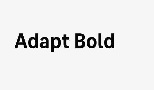 Adapt Bold Font