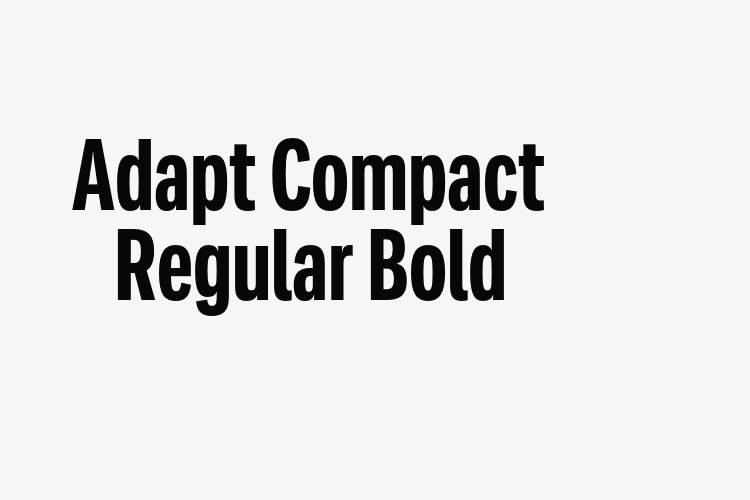 Adapt Compact Regular Bold font download