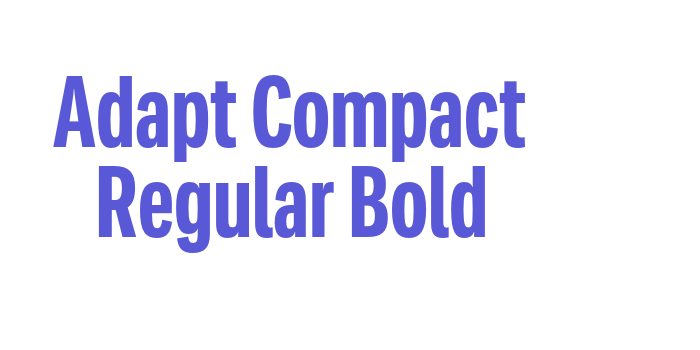 Adapt Compact Regular Bold Font