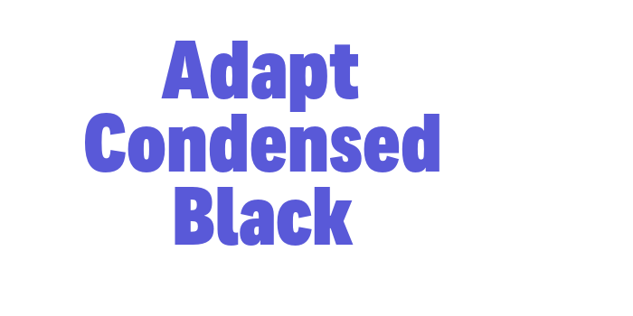 Adapt Condensed Black Font Download