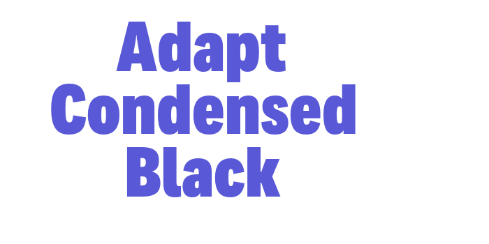 Adapt Condensed Black Font