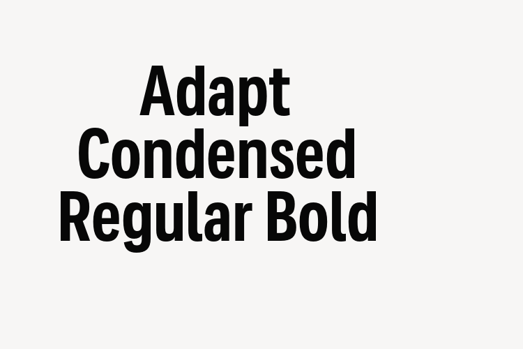 Adapt Condensed Regular Bold font download