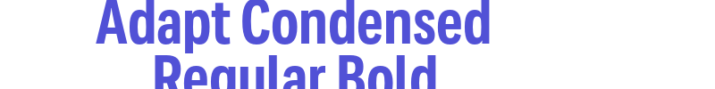 Adapt Condensed Regular Bold