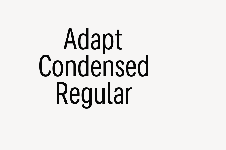 Adapt Condensed Regular font download