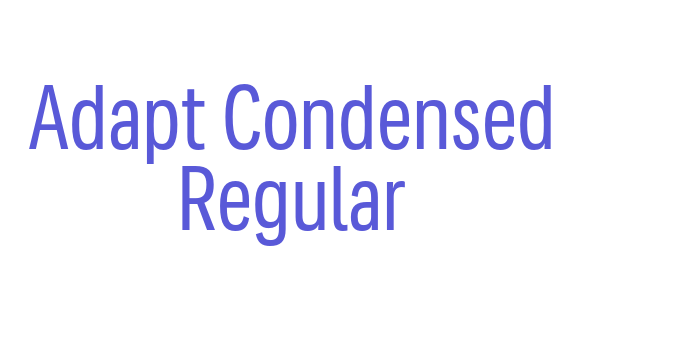 Adapt Condensed Regular Font Download