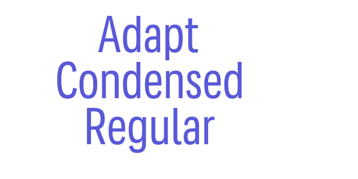 Adapt Condensed Regular Font