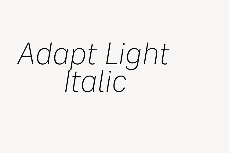 Adapt Light Italic font download