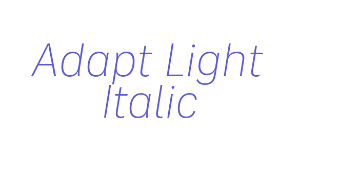 Adapt Light Italic Font Download