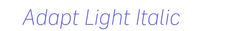 Adapt Light Italic