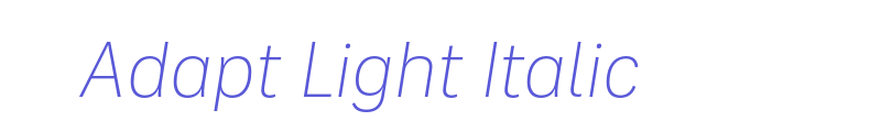 Adapt Light Italic