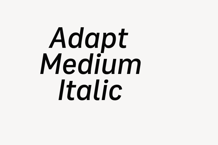 Adapt Medium Italic font download